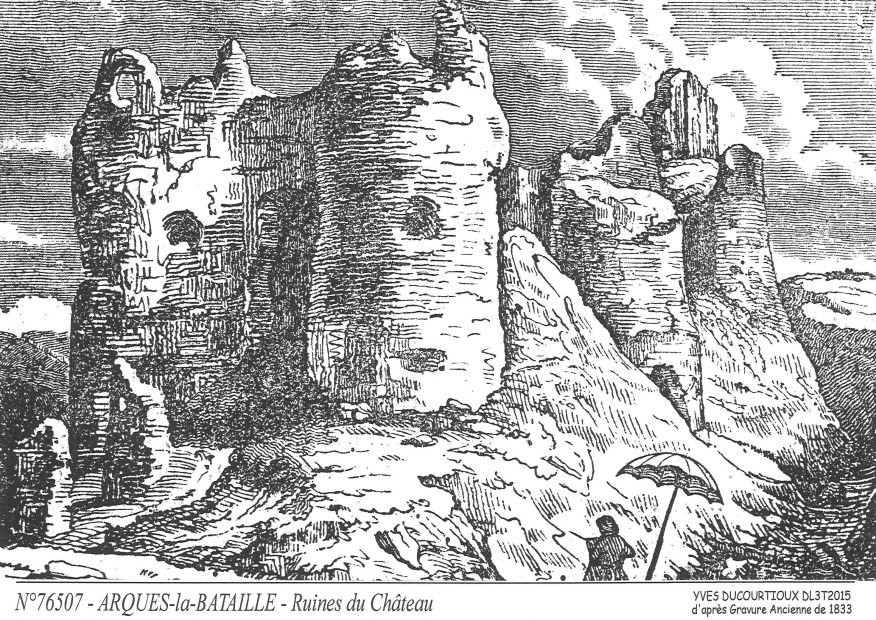 N 76507 - ARQUES LA BATAILLE - ruines du chteau